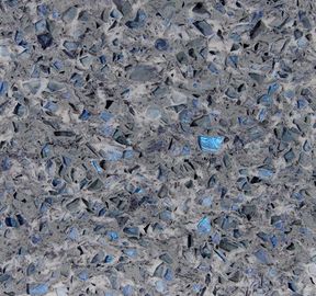 Laje azul da pedra de quartzo da resistência de abrasão da joia artificial de pedra de quartzo do corte