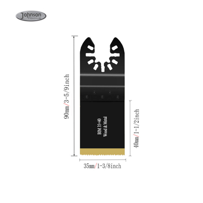 35mm 1-3/8" Bi-metal revestido de titânio oscilante multi ferramenta serrada lâmina para metal de unhas de madeira de corte de plástico