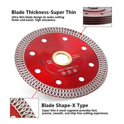 4.5 polegadas Multipurpose Wet Dry Diamond Cutting Disc Reforçado Circular Diamond Saw Blade