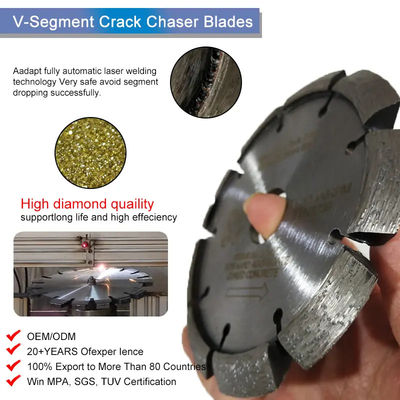 6 polegadas Laser Soldado Crack Chaser Tuck Point Diamante V Groove Cutting Blade para remoção de argamassa de concreto