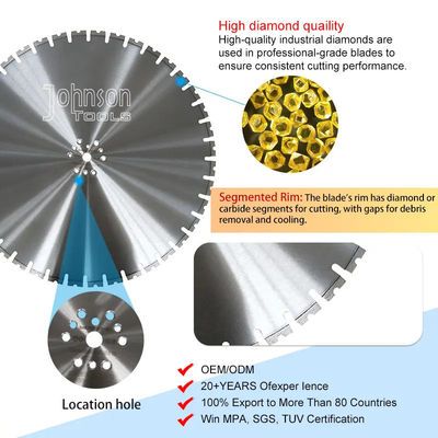 o corte de 800mm Diamond Wall Saw Blades For reforçou concreto