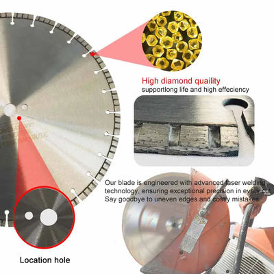 350mm laser de 14 polegadas soldou as lâminas de serra concretas para a serra circular