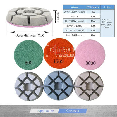 50 grão 3" granito Diamond Sanding Pads concreto que remove os riscos