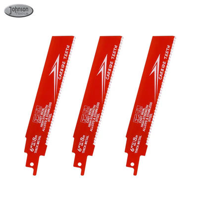 6 polegadas Bi-Metal OEM Reciprocating Saw Blade Industrial para Metal Ferro Fundido Liga de Aço Sawzall Blade Carbide