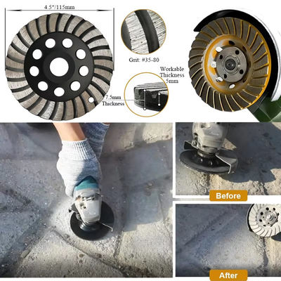 Pedra concreta da roda de moedura do turbocompressor/duramente ferramentas de moedura do diamante do granito/duramente do tijolo