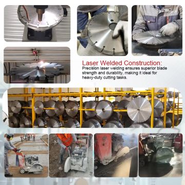 o corte do turbocompressor do diamante de 180mm considerou as lâminas para o concreto reforçado de corte rápido