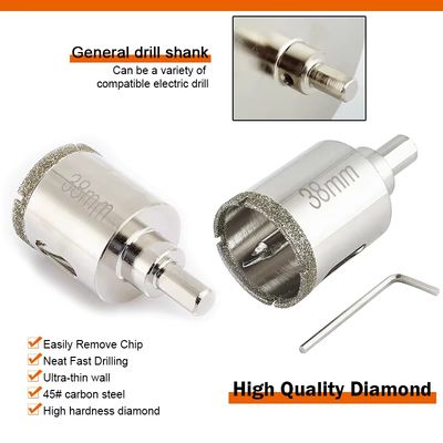 Vidro dos cortadores 80mm Diamond Core Drill Bits For da cavidade da telha