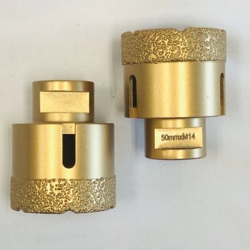 o vácuo de 4pcs M14 50mm soldou lascar-se de Diamond Tools Drill Bit Minimal