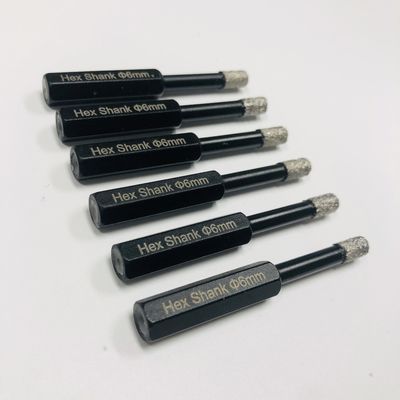 Serra de buraco de azulejo 6 mm Hex Shank Diamond Core Bits para porcelana
