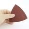almofada vermelha do disco do papel da areia da ferramenta do óxido de alumínio do triângulo de 80mm multi para a pintura de descascamento automotivo