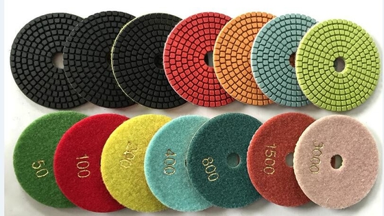 4 pedra calcária molhada do arenito do mármore de Diamond Polishing Pads For Granite da etapa da polegada 7