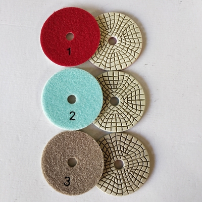 Agudeza alta 3 etapas Diamond Polishing Pads molhado 4