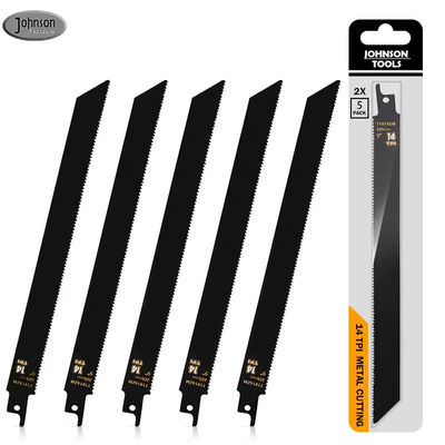 5 Pacotes 9 polegadas 14TPI Sawzall Blades Ferro fundido Bi-Metal Sabre Saw Blades Metal pesado cortando Reciprocamente Saw Blades