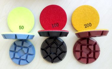 Almofadas de polonês concretas coloridas do assoalho de 3 polegadas 75mm com espessura de 11mm