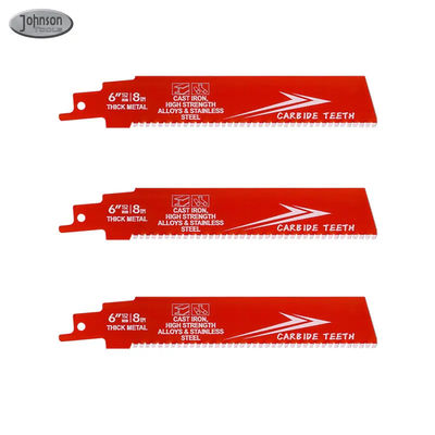 6 polegadas Bi-Metal OEM Reciprocating Saw Blade Industrial para Metal Ferro Fundido Liga de Aço Sawzall Blade Carbide