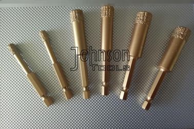5mm - os bocados de broca soldados vácuo do núcleo do diamante de 35mm encantam a pata da liberação rápida