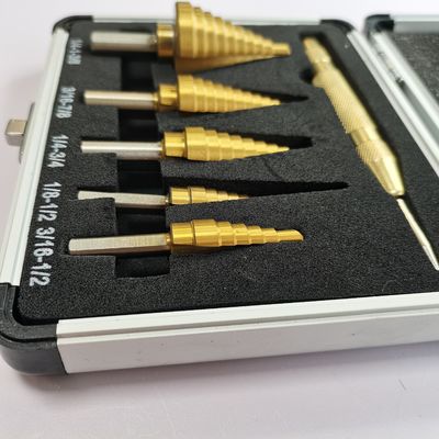 O nitreto do titânio de 8 PCS HSS revestiu o bocado de aço de alta velocidade da etapa