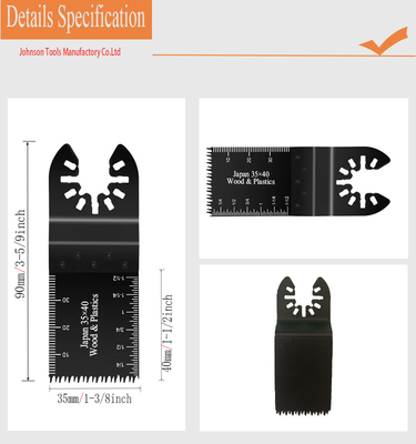 Os dentes do TUV 35x40mm Japão liberam rapidamente as multi lâminas de serra de oscilação da ferramenta