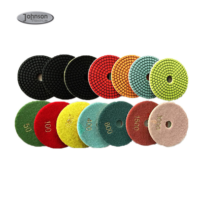 100mm 7 discos de lustro do mármore da etapa com lâmina uniforme