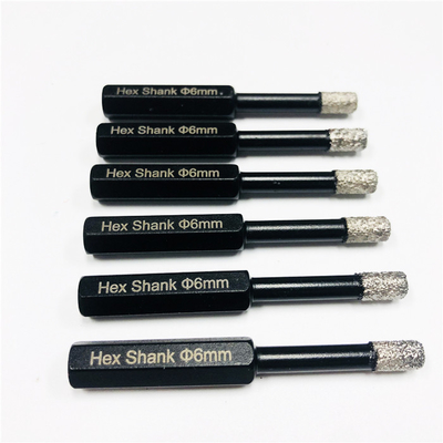 O vácuo do OD 6mm soldou a telha de Diamond Core Bits For Porcelain